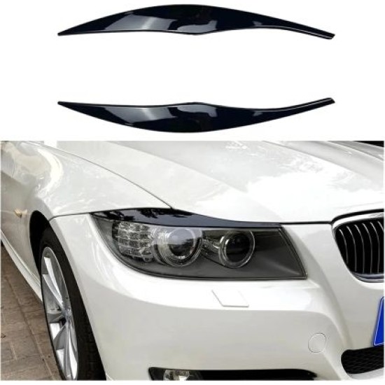 Φρυδάκια φαναριών για BMW E90 (2005-2012) - μαύρα γυαλιστερά Φρυδάκια φαναριών για BMW E90 (2005-2012) - μαύρα γυαλιστερά
