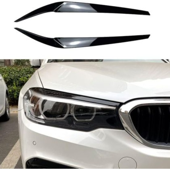Φρυδάκια φαναριών για BMW G30 (2018-2020) - μαύρα γυαλιστερά