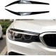 Φρυδάκια φαναριών για BMW G30 (2018-2020) - μαύρα γυαλιστερά