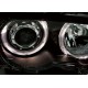 Φανάρια εμπρός angel eyes με CCFL για BMW E46 sedan (1998-2001) - chrome , με λάμπες (Η1) - σετ 2τμχ.
