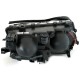 Φανάρια εμπρός angel eyes για BMW E46 sedan (2001-2005) - μαύρα , χωρίς λάμπες (Η7) - σετ 2τμχ.