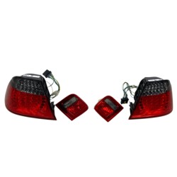 Πίσω φανάρια led για BMW E46 coupe (1998-2003) - φιμέ φλάς - σετ 2τμχ.