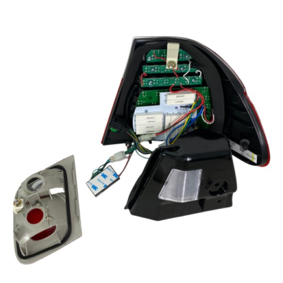 Πίσω φανάρια led για BMW E46 sedan (2001-2005) - chrome - σετ 2τμχ.