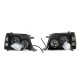 Φανάρια εμπρός Toyota Land Cruiser FJ90 (1996-2003) angel eyes - μαύρα , με λάμπες (Η1) - σετ 2τμχ.