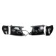 Φανάρια εμπρός Toyota Land Cruiser FJ90 (1996-2003) angel eyes - μαύρα , με λάμπες (Η1) - σετ 2τμχ.