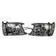 Φανάρια εμπρός Toyota Land Cruiser FJ90 (1996-2003) angel eyes - chrome , με λάμπες (Η1) - σετ 2τμχ.