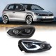 Φανάρια εμπρός led για Vw Golf 6 (2008-2014) μαύρα, χωρίς λάμπες (D2S) - σετ 2τμχ.