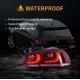 Πίσω φανάρια led Vw Golf 6 (2008-2014) GTI / R design με τρέχουμενο φλας, κόκκινα - σετ 2τμχ.