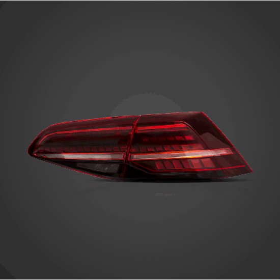 Πίσω φανάρια led Vw Golf 7 / 7.5 GTI / R design (2014-2021) με τρέχουμενο φλας, κόκκινα - σετ 2τμχ.