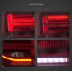 Πίσω φανάρια led Vw Polo (2009-2017) GTI / R design με τρέχουμενο φλας, κόκκινα - σετ 2τμχ.