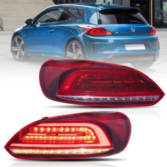 Πίσω φανάρια led Vw Scirocco (2009-2014) με τρέχουμενο φλας, κόκκινα - σετ 2τμχ.