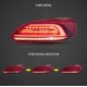 Πίσω φανάρια led Vw Scirocco (2009-2014) με τρέχουμενο φλας, κόκκινα - σετ 2τμχ.