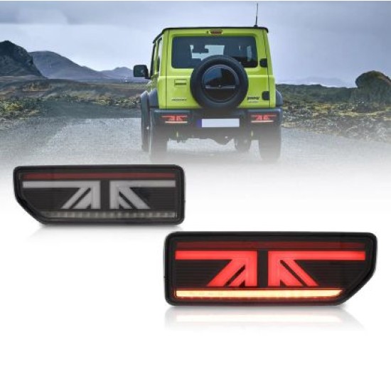 Πίσω φανάρια led Suzuki Jimny (2018+) με τρέχουμενο φλας, φιμέ - σετ 2τμχ.