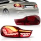 Πίσω φανάρια led BMW F32 / F33 / F36 / F82 / F83 (2014-2020) GTS design με τρέχουμενο φλας, κόκκινα - σετ 2τμχ.