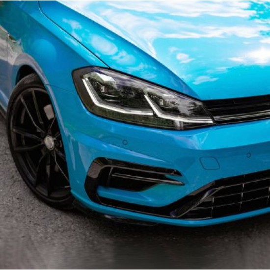 Φανάρια εμπρός Vw Golf 7.5 (2018-2021) led Silver line design, μαύρα, χωρίς λάμπες (D2S/H7) - σετ 2τμχ.