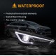 Φανάρια εμπρός Ford Focus (2015-2018) led μαύρα, χωρίς λάμπες (D2S) - σετ 2τμχ.