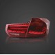 Πίσω φανάρια led BMW F30 / F80 (2012-2019) GTS design με τρέχουμενο φλας, κόκκινα - σετ 2τμχ.