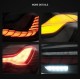 Πίσω φανάρια led BMW F30 / F80 (2012-2019) GTS design με τρέχουμενο φλας, φιμέ - σετ 2τμχ.