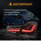 Πίσω φανάρια led BMW F30 / F80 (2012-2019) GTS design με τρέχουμενο φλας, φιμέ - σετ 2τμχ.