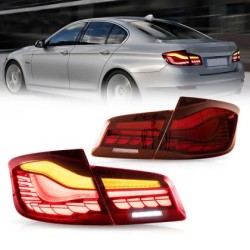 Πίσω φανάρια led για BMW F10 sedan (2011-2017) CS M5 design, κόκκινα  - σετ 2τμχ.