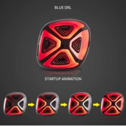 Πίσω φανάρια led SMART W453 (2015-2019) Fortwo / Forfour κόκκινα - σετ 2τμχ.