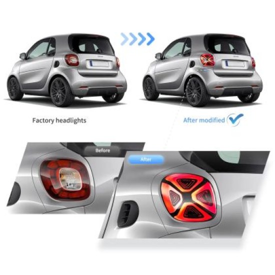 Πίσω φανάρια led SMART W453 (2015-2019) Fortwo / Forfour κόκκινα - σετ 2τμχ. Πίσω φανάρια led SMART W453 (2015-2019) Fortwo / Forfour κόκκινα - σετ 2τμχ.