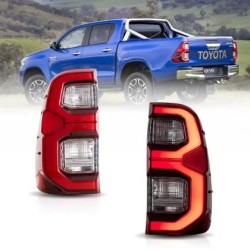 Πίσω φανάρια led για Toyota Hilux (2015-2022) κόκκινα  - σετ 2τμχ.