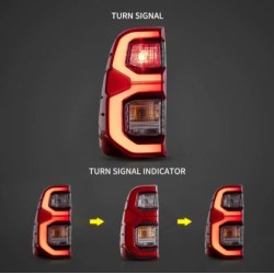 Πίσω φανάρια led για Toyota Hilux (2015-2022) κόκκινα  - σετ 2τμχ.