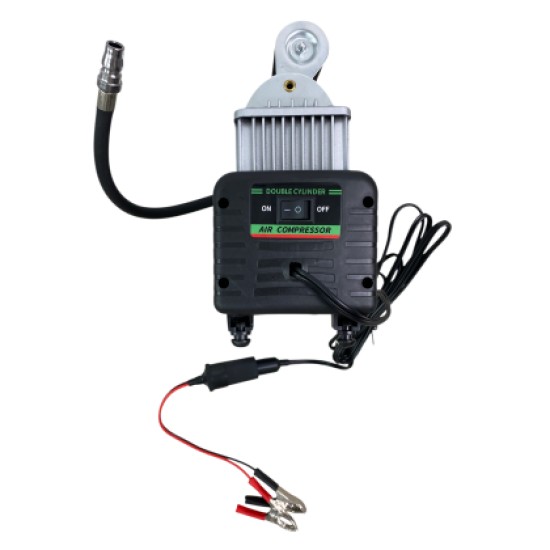 Κομπρεσέρ αέρος αυτοκινήτου με μανόμετρο , κουτί και αξεσουάρ - 12V 23A , 150 PSI - 1 τμχ.