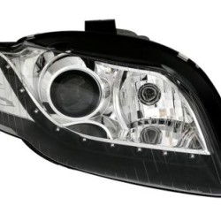 Φανάρια εμπρός led για Audi A4 B7 (2004-2008) - chrome για εργοστασιακά xenon , χωρίς λάμπες (Η7) - σετ 2τμχ.