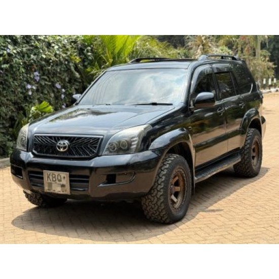 Φανάρια εμπρός Toyota Land Cruiser 120 (2003-2009) angel eyes - μαύρα , με λάμπες (Η7) - σετ 2τμχ.