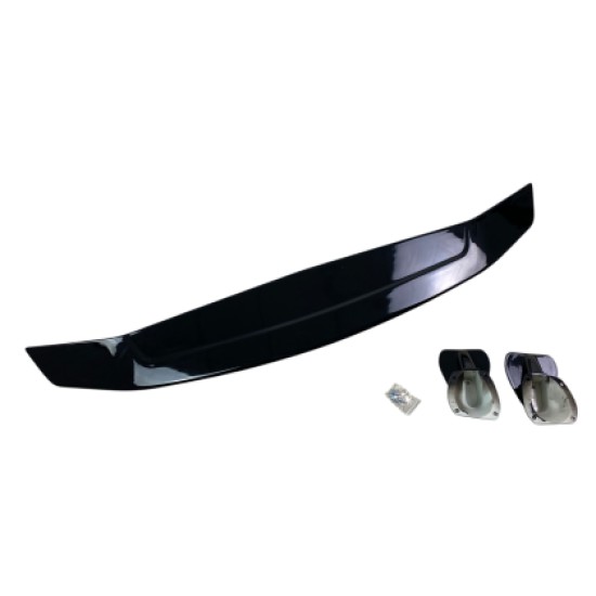 Αεροτομή οροφής universal 78cm με τρίτο στοπ και μήκος εγκατάστασης 65cm - μαύρη γυαλιστερή