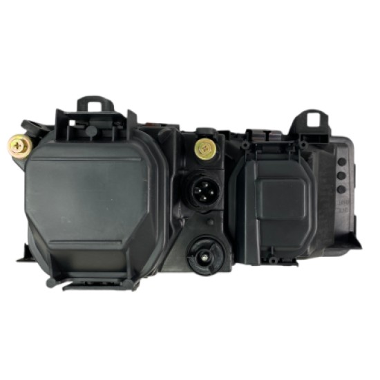 Φανάρια εμπρός BMW E36 (1991-1999) sedan / coupe, μαύρα με led angel eyes- σετ 2τμχ.