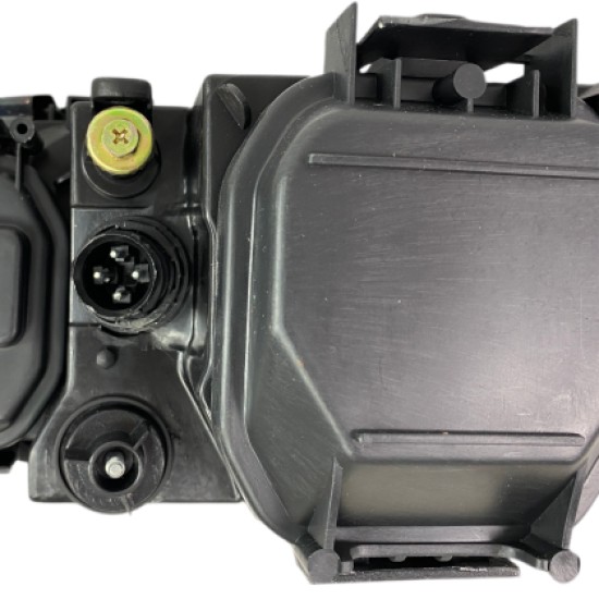 Φανάρια εμπρός BMW E36 (1991-1999) sedan / coupe, μαύρα με led angel eyes- σετ 2τμχ.