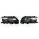 Φανάρια εμπρός BMW E46 sedan (1998-2001) - μαύρα με led angel eyes, χωρίς λάμπες (Η7) - σετ 2τμχ.