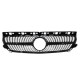 Μάσκα Mercedes W176 A-Class (2013-2015) - Diamond design, μάυρη με πλαίσιο χρωμίου