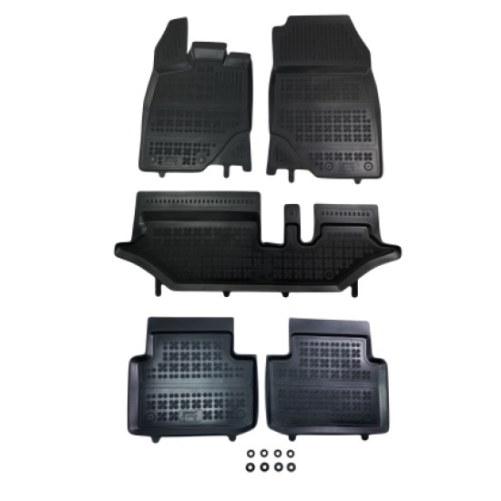 Λαστιχένια πατάκια Peugeot 5008 Hybrid (2024+) 7θεσιο τύπου σκαφάκι - 5τμχ., Rezaw Plast