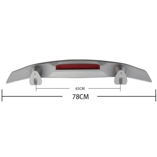 Αεροτομή οροφής universal 78cm με τρίτο στοπ και μήκος εγκατάστασης 65cm - μαύρη γυαλιστερή