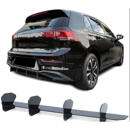 Diffuser προφυλακτήρα Vw Golf 8 R20 Blade - μαύρο γυαλιστερό