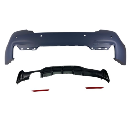 Πίσω προφυλακτήρας BMW F32 / F36 με μονό diffuser - M pack design με ανοίγματα parktronic