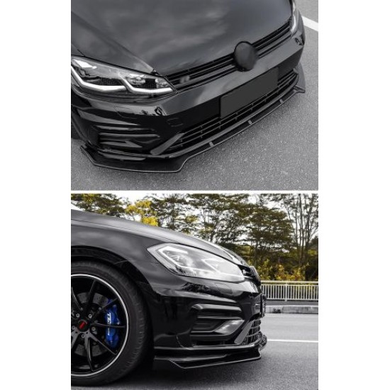 Spoiler εμπρός προφυλακτήρα για Volkswagen Golf 7 / 7.5 - μαύρο γυαλιστερό