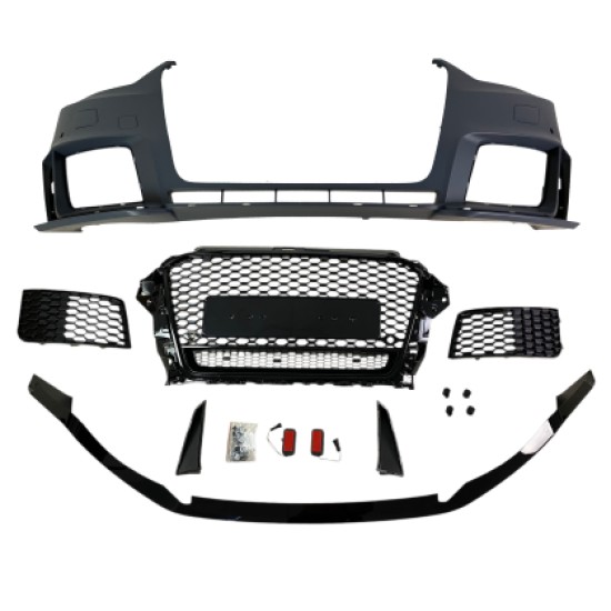 Προφυλακτήρας εμπρός Audi A3 (2012-2016) 3/5 πορτο- RS3 design με ανοίγματα parktronic