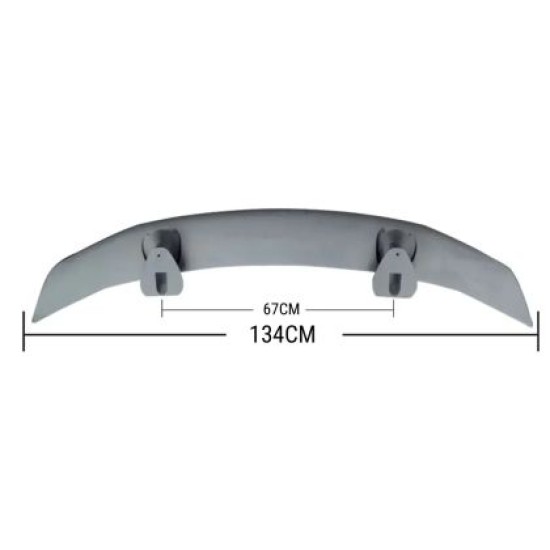 Αεροτομή οροφής universal 134cm και μήκος εγκατάστασης 67cm - μαύρη γυαλιστερή