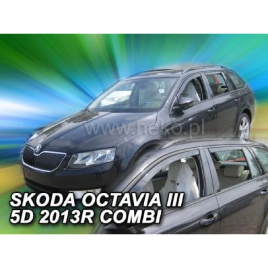 Ανεμοθραύστες Skoda Octavia (2013-2020) combi - 4 τμχ εμπρός και πίσω, Heko Ανεμοθραύστες Skoda Octavia (2013-2020) combi - 4 τμχ εμπρός και πίσω, Heko
