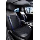 3D Δερμάτινα καλύμματα καθισμάτων Streetech Carbon - μαύρο χρώμα με μπλε ραφές