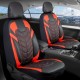 3D Δερμάτινα καλύμματα καθισμάτων Streetech Classy - μαύρο χρώμα με κόκκινες λεπτομέρειες