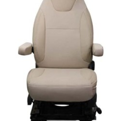3D Δερμάτινα καλύμματα καθισμάτων Fiat Ducato (2018+) τροχόσπιτο μπεζ χρώμα - 2τμχ.