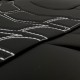 3D Δερμάτινα καλύμματα καθισμάτων Streetech Classy - μαύρο χρώμα με λευκές λεπτομέρειες