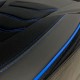 3D Δερμάτινα καλύμματα καθισμάτων Streetech Carbon - μαύρο χρώμα με μπλε ραφές