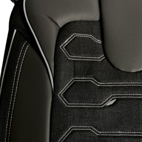 3D Δερμάτινα καλύμματα καθισμάτων Streetech Sport SP11 - μαύρο χρώμα